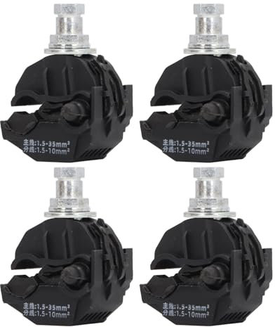 Sunicon 5 piezas Conector de perforación de aislamiento, 1KV Abrazadera de perforación sin pelar Divisor de cable de alto y bajo voltaje Abrazadera de alambre de perforación de (JJC-1)