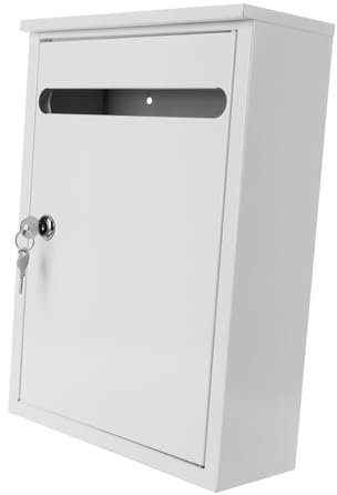WATIIFUFU Lockable Yale Suggestion Box Mailbox Wall Mount Charcuterie Letter Box Lock