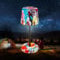 BRILONER - Lampada da tavolo a LED senza fili IP44 con touch, dimmerabile a passi, resistente agli spruzzi, lampada da comodino, lampada da lettura, lampada a LED, 26x10,5 cm, motivo graffiti
