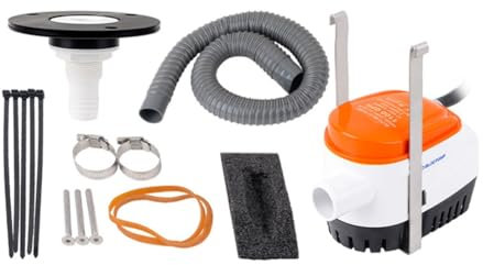 NONDK Pompa Acqua Marina 1100GPH Pompa di Sentina Piccola Pompa Sommergibile DC di Scarico per 12 V Pompa di Scarico Automatico di Sentina