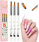 URAQT 3PCS Acrylic Nail Brush, Nail Art Brushes Set, Nail Art Pens Nail Art Tips Builder Brush, Professional Manicure Drill Drawing Brush Nail Art Tools for DIY Nail Art Designs, White
