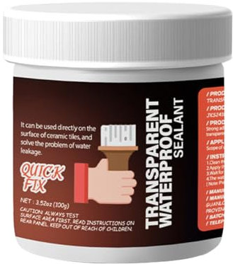 Impermeabile adesivo, trasparente liquido sigillante, asciugatura rapida, lunga durata, 100 g capacità, 2,36 x 2,56 x 2,56 pollici