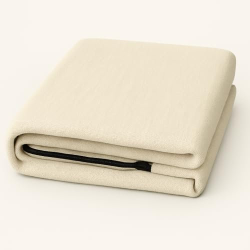 chilly pilley® Bezüge für Palettenkissen Palettenauflagen Palettenmöbel Bezüge Sitzkissenbezug Rückenkissenbezug (Sitzkissen 120x80x15cm, Creme)