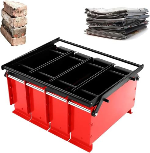 Manual Paper Briquette Maker with Removable Compartments, Heavy Duty Press for Eco-Friendly Wood Burning Fuel, Ideal for Pressing Paper and Coal Bricks
