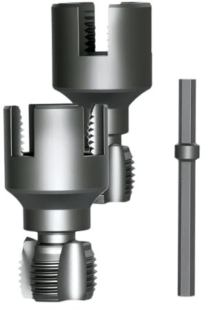 Outil de Coupe de Filetage de Tuyau D'enfile Tuyau PVC Outil de Filetage de Tuyau Filetage de Tuyau 2 en 1 Avants le Kit D'outils Filetage PVC, pour Perceuse Électrique, Filetage de Coupe (S+L)