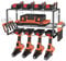 3-Tier Power Tool Storage, Heavy Duty Metal Tools Shelf Organizer Rack for 4 Drill Tools, Toolbox, Screwdrivers, Pliers, Space Saving Drills Holder 150lbs Load, Black