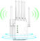 2024 Nouveau Répéteur WiFi Puissant, Amplificateur WiFi Dispose de 6 antennes murales percées puissantes,Extension WiFi pour la Maison et Le Bureau, Répéteur/Routeur/AP.