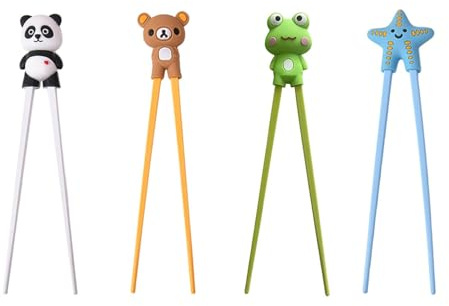 4 Pairs of Children's Practice Chopsticks, Cute Cartoon Sushi Chopsticks, Diet Enlightenment Tools, Commemorative Gifts, Learning Sets.