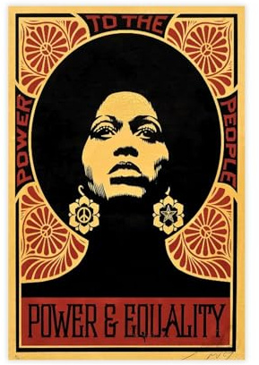 Angela Davis Poster auf Leinwand, Motiv: Freiheitsführer, Schlafzimmer, Landschaft, Büro, Raumdekoration, Geschenk, ungerahmt, 30 x 45 cm