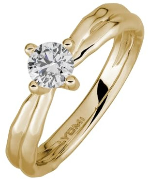 Lyomi Damen Ring 585/- Gold Glänzend Diamant Lab Grown gelb 0,50ct. 067370166-1