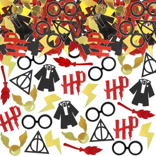 210Pcs Double-Sided Wizard Confetti Magic Paper Confetti Wizard Theme Table Decorations for Wizard Birthday Party Decorations Halloween Magic Party Decor Supplies