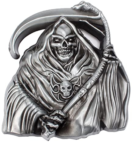 gürtelschnalle herren totenkopf gürtelschnalle punk totenkopf gürtelschnalle skelett totenkopf sense, Nein, NO