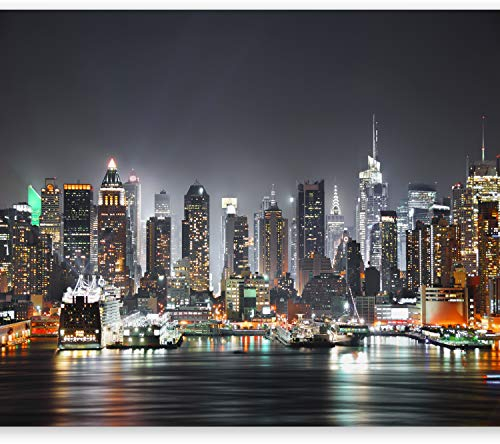 Fotomurales B&D XXL - 300x210 cm XXL Papel pintado tejido no tejido Decoración de Pared decorativos Murales moderna Diseno Fotográfico Ciudad New York d-B-0034-a-c