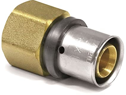 Pipetec Pressfitting Übergang 26x3 mm 3/4 Zoll Innengewinde TH Kontur Verbundrohr, DVGW, TH-Profil