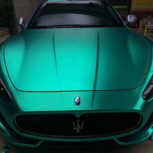 3D Chrom Matt Metallic TÜRKIS mit Luftkanälen ,Car Wrapping, Profi Folie 0,5m x 1,52m