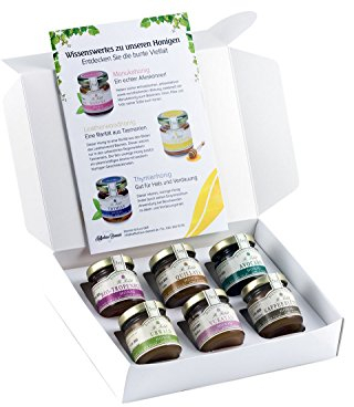 Rüdiger Feldt Honig Exotische Honige Honig Geschenk-Set, Avocado, Quillaya, Tropenblüten, Urwald, Yukatan, Kaffeeblüten, 6x50g