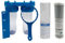 Desineo Pack de Filtration d'eau Double Porte Filtre Plus Filtre Anti sédiment 10 microns et Filtre à Charbon 5 microns