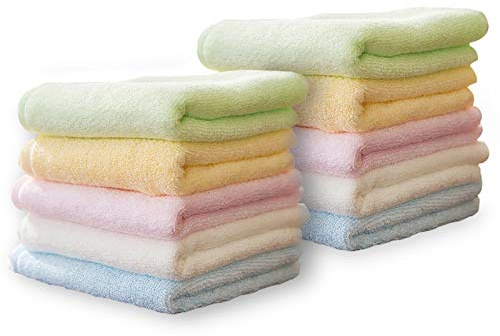 Yoofoss Luxury Washcloths Towel Set 10 Pack Baby Wash Cloth for Bathroom-Hotel-Spa-Kitchen Multi-Purpose Fingertip Towels & Face Cloths