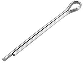 sourcing map 120Stk.Geteilter Splint 1mm x 12mm 304 Edelstahl 2 Zinken Schlüssel Silber