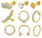 AVYRING 20 g 16 g Piercing Ohr Knorpel Chirurgenstahl Hoop Nasenpiercing Septum Lippe Ring Tragus Stud Ohrpiercing Helix Daith Schmuck 9 Stück Metall, Edelstahl