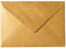 Paper24 Briefumschläge DIN B6 125 x 176 mm spitze Lasche Nassklebung 120g für Hochzeit, Einladungen, Glückwunschkarten (88 Gold, 25 Stück)