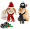 CooShou Weihnachtsmütze für kleine Tiere, Schal, Valentinstag, Haustier-Kostüm, Set, Weihnachten, Wolle, Mützen, Schals, Kleintier-Outfits für Hamster, Meerschweinchen, Kaninchen, Chinchilla, Igel