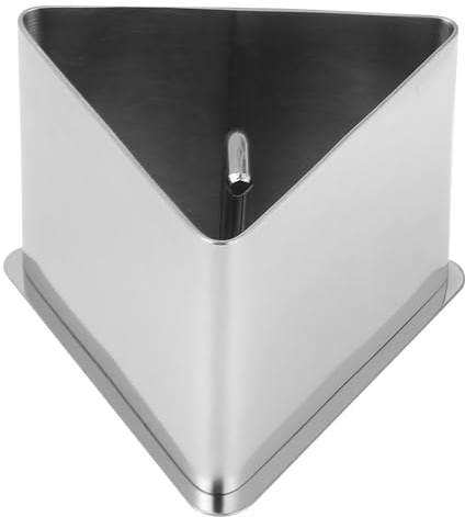 Cabilock Edelstahl Reisbällchenform Dreieckige Onigiri Form Sushi Maker Küchenwerkzeug Für Diy Reisball Herstellung Mit Pressplatte Und Grundplatte 2-in-1 Reisformer 2.76X2.76X2.17In