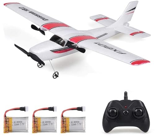 Goolsky FX801 Flugzeug Cessna 182 2,4 GHz 2CH RC-Flugzeug Outdoor Flugspielzeug für Kinder und Jungen mit 3 Batterien