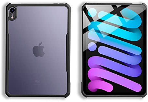 TineeOwl iPad Mini 7 A17 Pro Case, Ultra Thin Matte Back Clear Case for iPad Mini 7th/6th Generation (2024/2021), Flexible TPU, Absorbs Shock, Lightweight, Thin (Black)