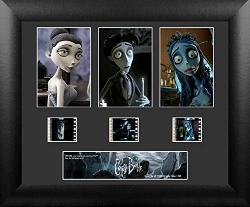 FilmCells USFC5489 Tim Burtons Corpse Bride, gerahmte Wandkunst, 27,9 x 33 cm, mit drei 35 mm Filmclips und Echtheitszertifikat, Sammlerstück