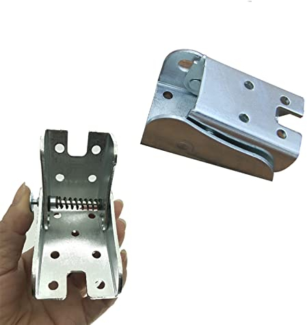 Lot de 2 supports de pieds pliables à verrouillage à 90° avec charnière autobloquante adaptée aux pieds pliants, établis pliants et tables pliantes de cuisine (argent)