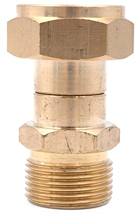 ZONADAH Schlauchdrehadapter, knickfreier Anschluss, aus massivem Messing, M22-Einlass-/Auslassanschluss für Hochdruckreiniger, Reinigungssprühpistole