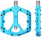 GEWAGE Mountainbike-Pedale, rutschfeste MTB-Nylonfaser-Pedale, 9/16 Zoll Fahrradpedale, leichte und breite Flache Plattformpedale (Blau1)