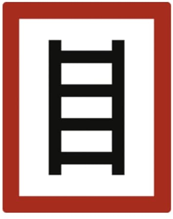 Anleiterstelle Schild Aufkleber Stelle zum Anleitern DIN 4066 Feuerwehr