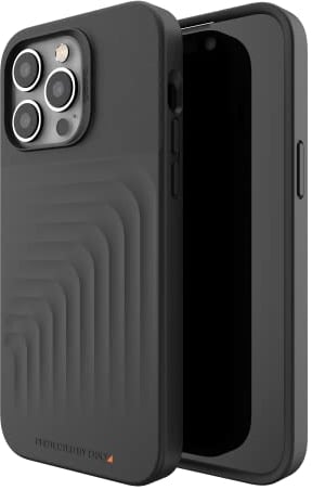 ZAGG Gear 4 Brooklyn Snap D30 Protective Case Compatible with iPhone 14 Pro Max, Slim, Shockproof, Wireless Charging, MagSafe, Vegan Leather, (Black)