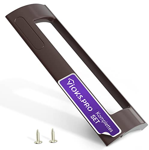 Vioks.pro Poignée de réfrigérateur - 200 mm - Marron - Avec 2 vis de poignée de porte - Universelle - Distance entre 84 et 160 mm - Poignée pour congélateur