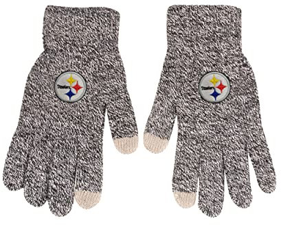 FOCO NFL 2022 graue Strickhandschuhe, Pittsburgh Steelers, Einheitsgröße