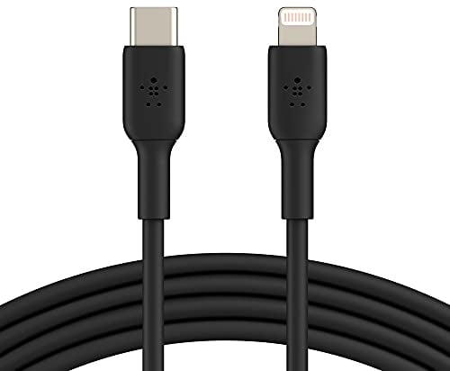 Belkin USB-C-/Lightning-Kabel (iPhone-Kabel zum Schnellladen für das iPhone 14 oder ältere Modelle) Boost Charge MFi-zertifiziertes iPhone USB-C-Kabel (Schwarz, 2 m)