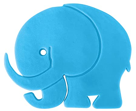 Arregui Bagno | Adesivo Ventosa Pavimento Vasca | Pad Antiscivolo | 6 Pezzi | Elefante Blu | Silicone, Pequeño