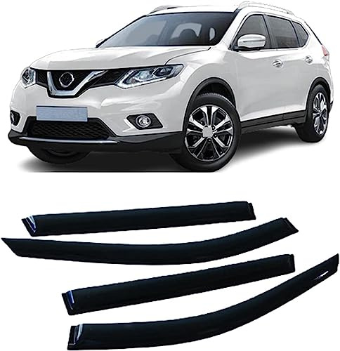 HMLTD 4 Stück ABS Windabweiser für Nissan X-Trail T32 Rouge 2014-2021, Einfache Montage Windabweiser vorne und hinten, Auto Sonnenschutz, Autozubehör