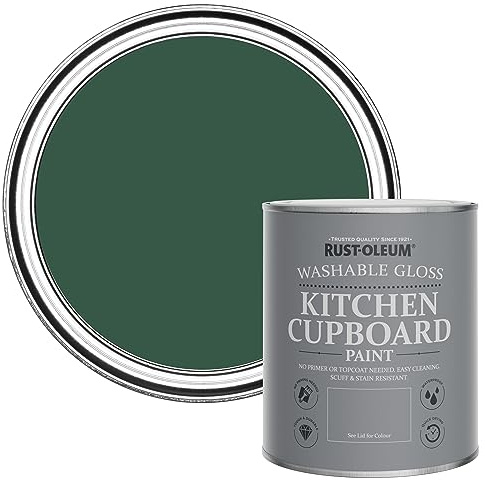Rust-Oleum Green Kitchen Cupboard Paint in Gloss Finish - The Pinewoods 750ml