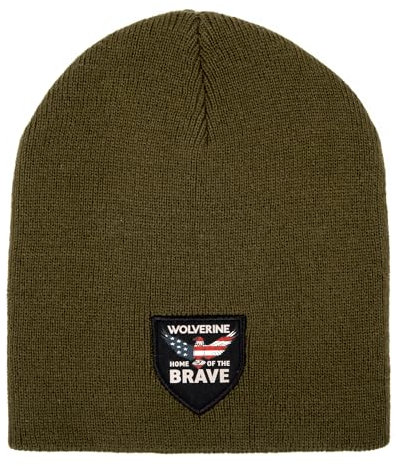 WOLVERINE Unisex-Erwachsene Home of The Brave Knit Cap Beanie Mütze, Dark Olive, One Size