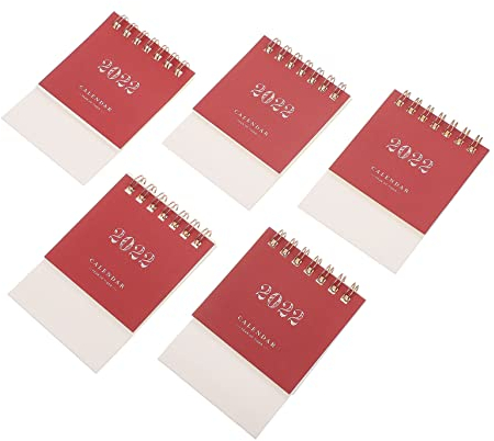 Lurrose 2 Sets Home Desktop Kalender 2022 Kreative Kalender Mini Schreibtisch Kalender Gedruckt Seiten Für Sharing 5 Stücke * 2
