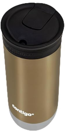 Contigo Huron 2.0 Snapseal Mug Isotherme Thermos café Unisex-Adult, Brown Sugar, 470 ML