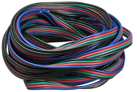 4-poliges Verbindungskabel, Verlängerungskabel für RGB LED Strip 3528 5050, farbiger Stecker, 5 m