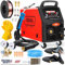 Ideal Tecno MIG 254/2 PULSE - Saldatrice a Filo Continuo con Gas da 200A 230/400V - Sinergia - MIG/MAG, MMA, Flux, TIG Lift - 4 Rulli e Telaio Mobile - Saldatura a Punti e Saldobrasatura - Set Basic