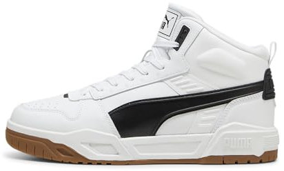 PUMA Shoes Herren RBD Tech Mid Schuhe, White-Black-Gum, Größe 45, EU