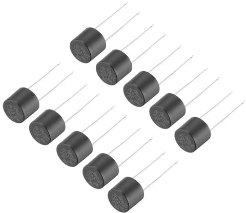QUARKZMAN 50Pcs Fusible Micro Lento de Golpe Redondo Montado en DIP Cilíndrico para Reparación de PCB de Partes Electrónicas LCD, T3.15A 3.15A 250V, Negro