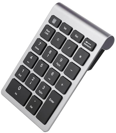 Tbest Keyboard, Mouse and Presenon Pen,RF304 22 Keys Numeric Keypad USB 2.4G Wirel Keyboard with Receiver (Iron Grey)