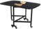 DHQCQL Multifunktionaler klappbarer Esstisch, 120 * 80 * 75cm Küchentisch mit 6 Richtungsrädern, klappbar in 3 Formen, schwarz